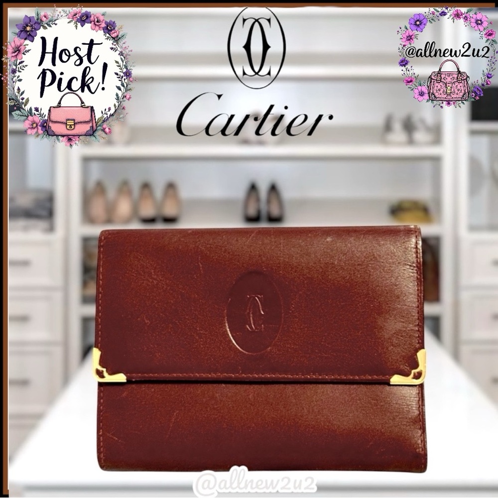 Cartier Tri-fold Kiss Lock French Purse/Wallet VERY RARE